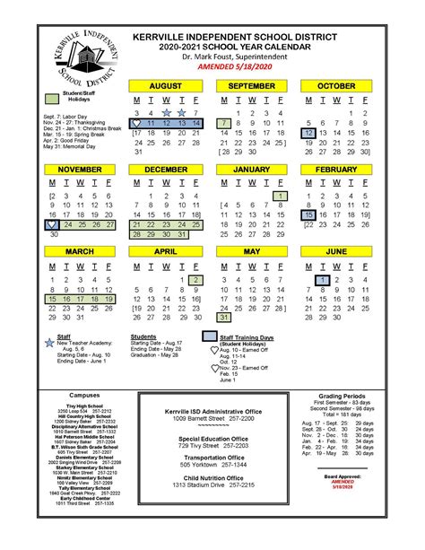 Kerrville Isd Calendar